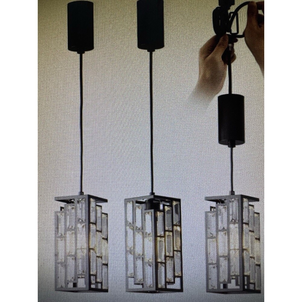Aoceley 3-Light Black Pendant Lights Modern Pendant Light Fixture